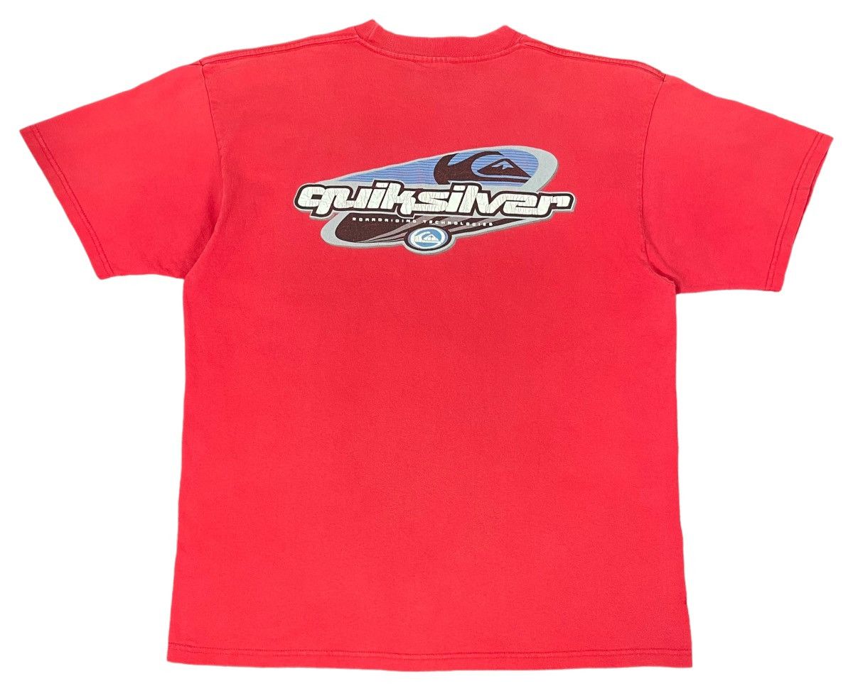 Quiksilver × Vintage 90s Vintage Quiksilver Boardriding Technologies Big Logo tee Size US L / EU 52-54 / 3 - 1 Thumbnail