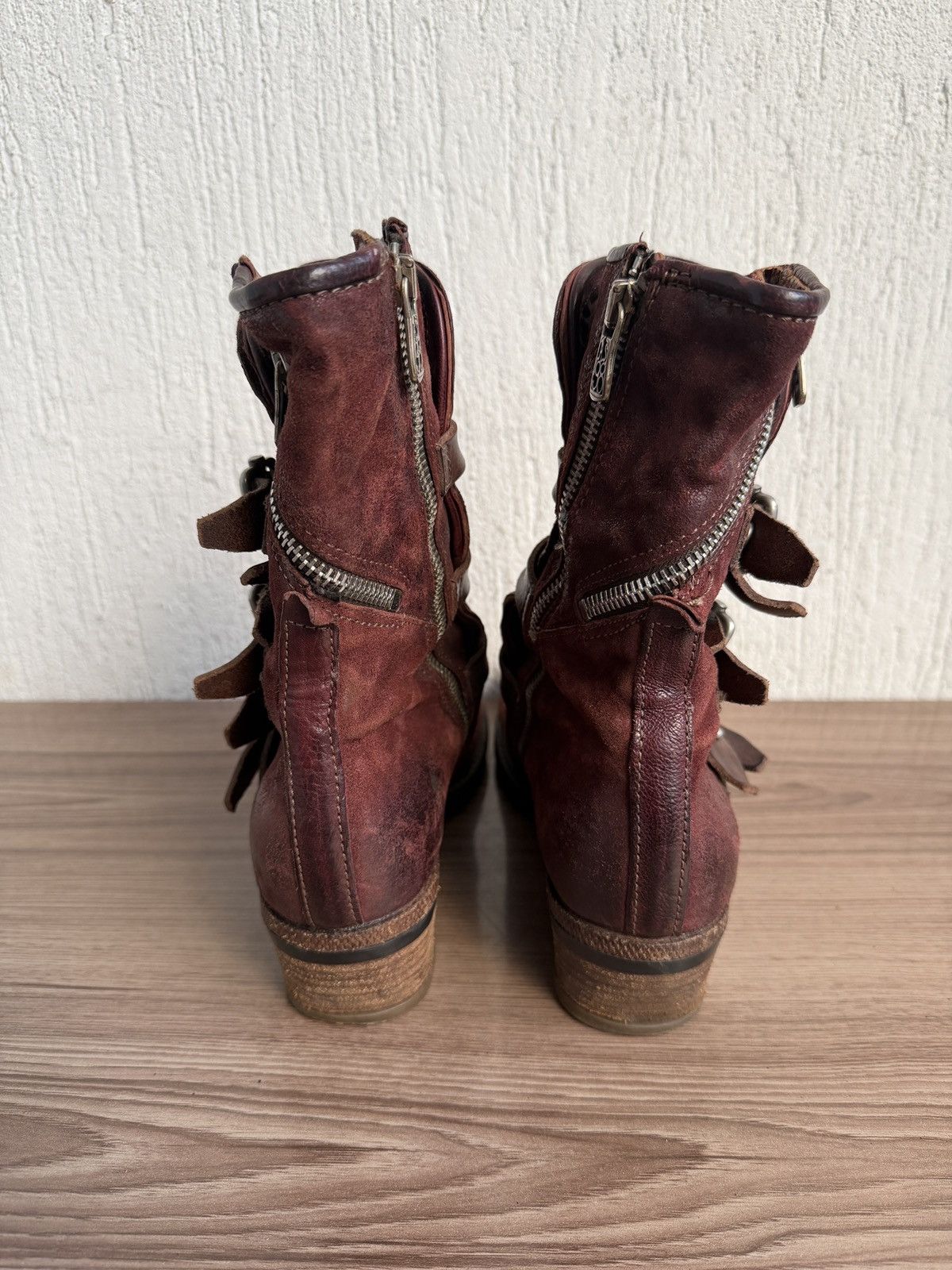 A.S.98 Triple buckle strap distress boots Size US 9 / IT 39 - 13 Thumbnail