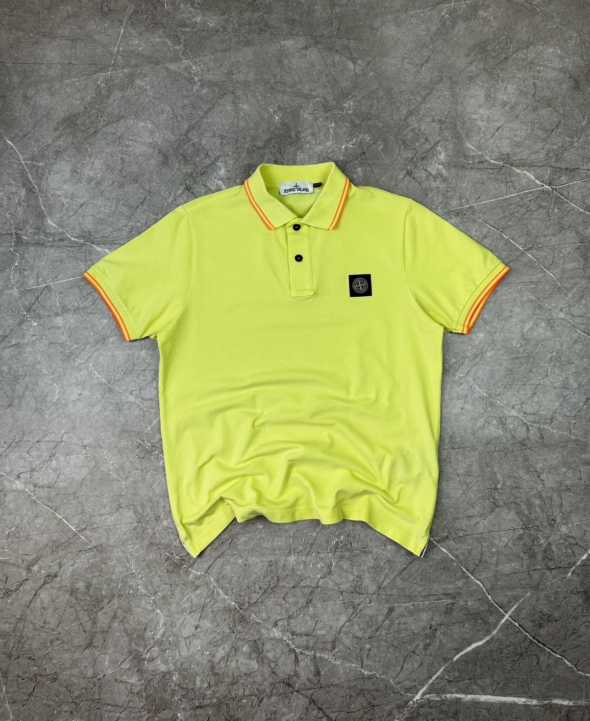 Stone Island Vintage Polo Stone Island Box Logo Tee Yellow T-shirt Size US M / EU 48-50 / 2 - 2 Thumbnail