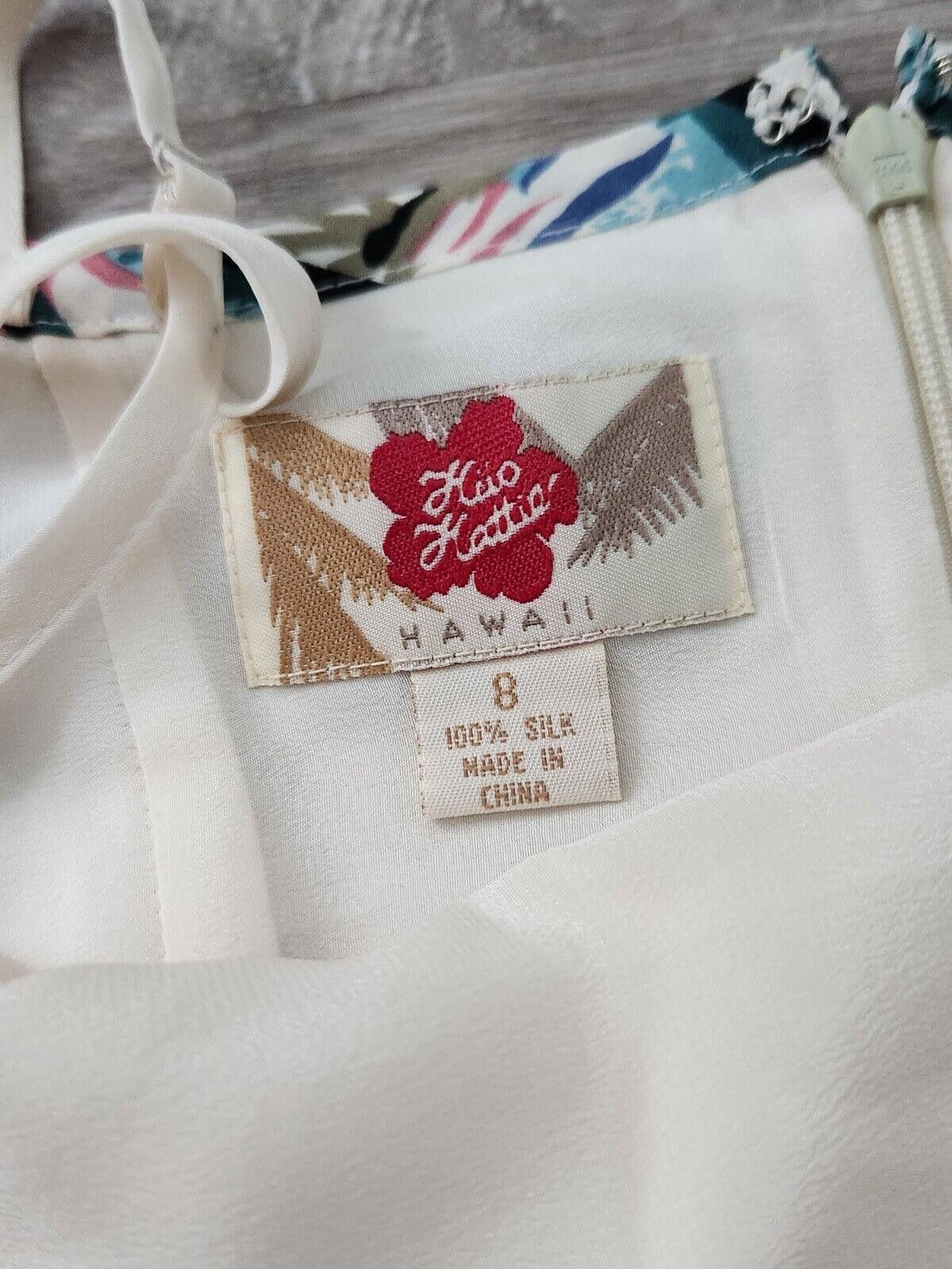 Hilo Hattie Hilo Hattie Hawaiian Dress Size 8 SILK Vintage Palm Trees Size M / US 6-8 / IT 42-44 - 2 Thumbnail
