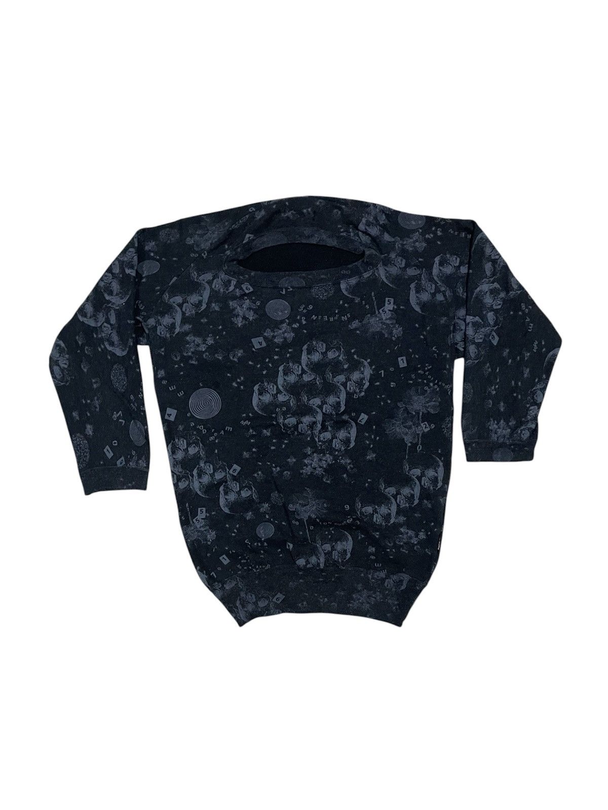 Hysteric Glamour 90s HYSTERIC GLAMOUR FULLPRINT SKULL RARE SWEATSHIRT Size ONE SIZE - 1 Thumbnail