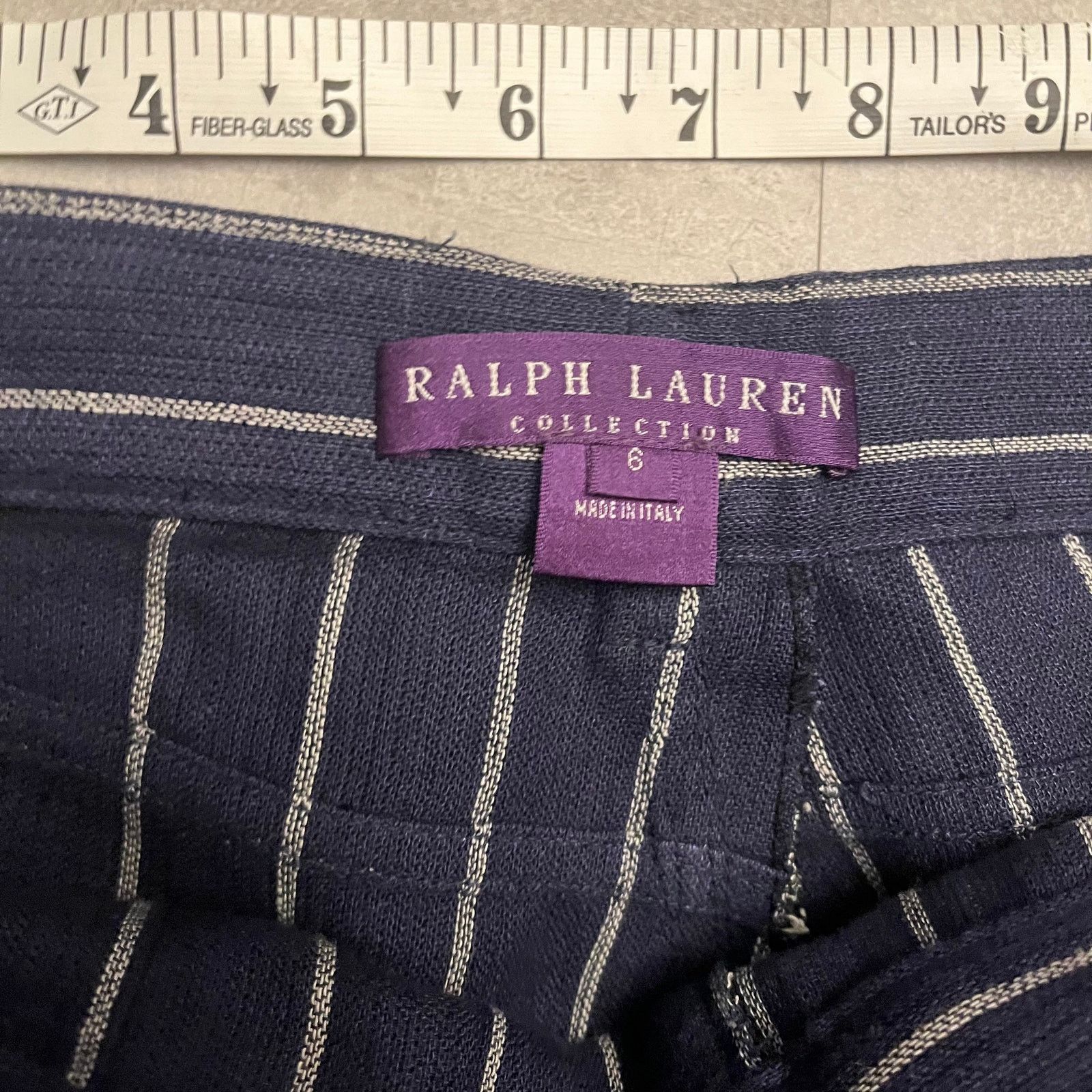 Ralph Lauren Ralph Lauren Purple Label Vintage Wool Pinstripe Pants Size 28" / US 6 / IT 42 - 3 Thumbnail