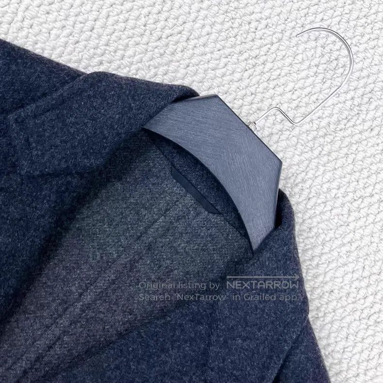 Hermes Hermes Black Gray Multi-Pocket Single-Breasted Wool Overco Size US L / EU 52-54 / 3 - 3 Thumbnail