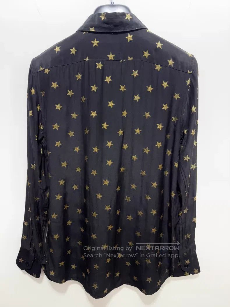 Saint Laurent Paris Saint Laurent Paris Satin Mulberry Silk Black and Gold烫 Go Size XS / US 0-2 / IT 36-38 - 2 Thumbnail