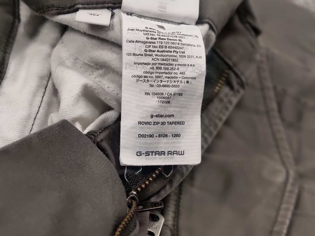G-Star Vintage g-star raw rovic zip 3d straight tapered cargo Pants Size US 31 - 14 Thumbnail