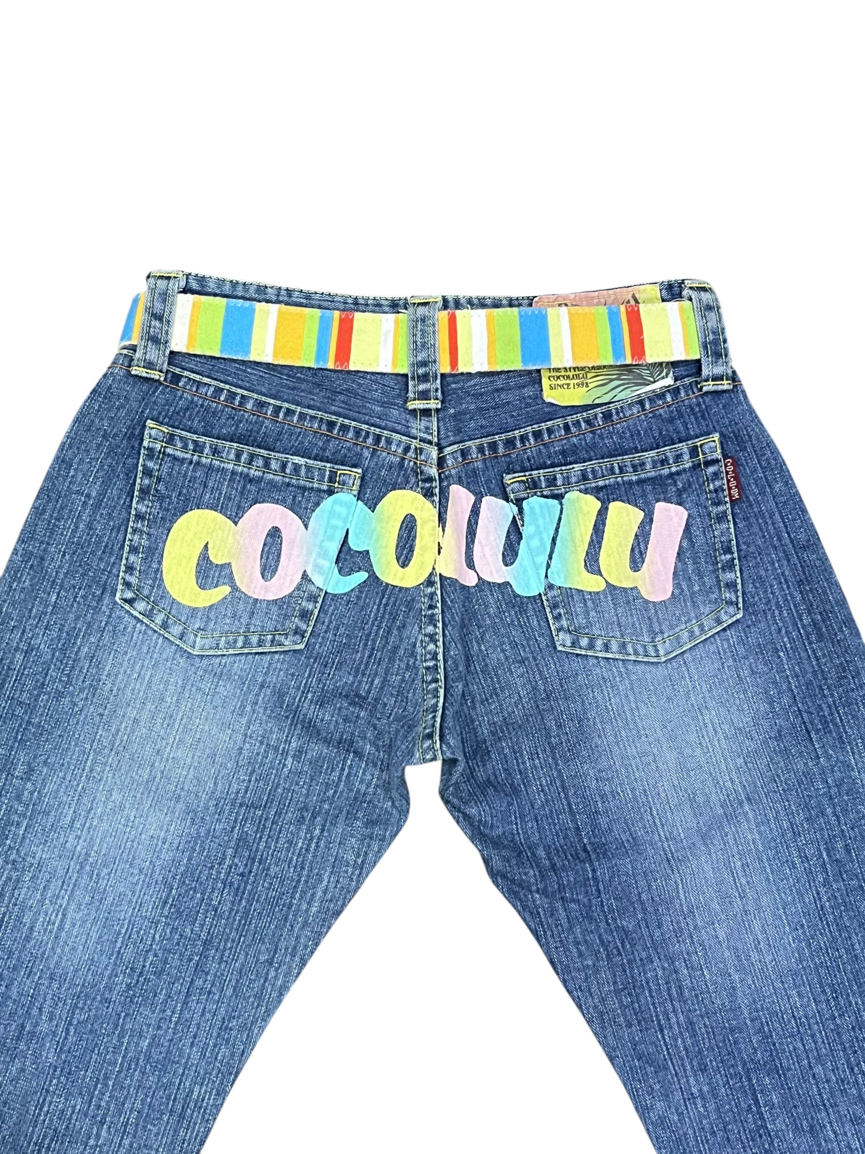 Japanese Brand 🌈90’s COCOLULU Hype “Rainbow” Spellout Denim Japan Made Size 29" - 1 Thumbnail