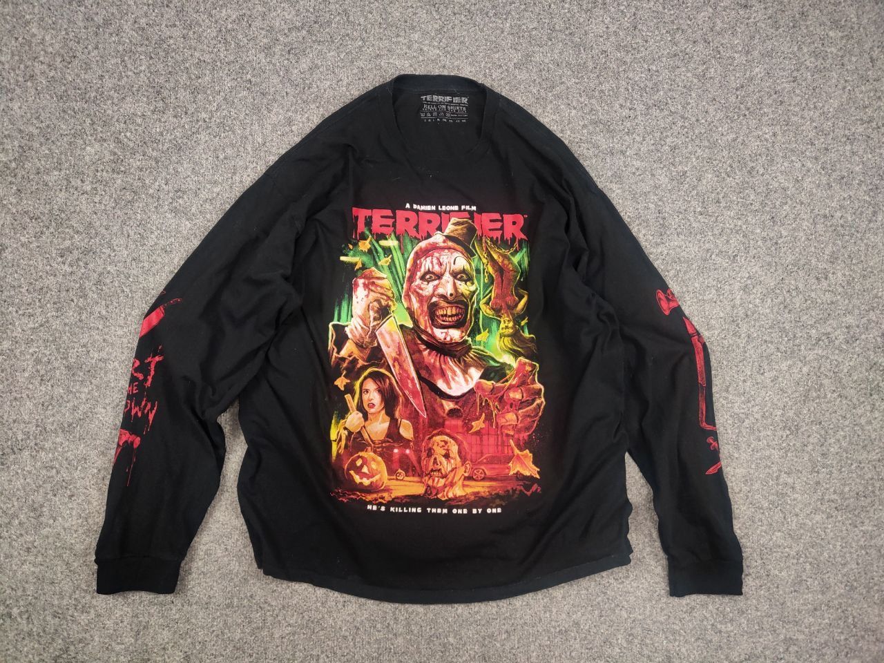 Vintage Terrifier Art The Clown Long sleeve Movie Vintage Style Size US XL / EU 56 / 4 - 14 Thumbnail