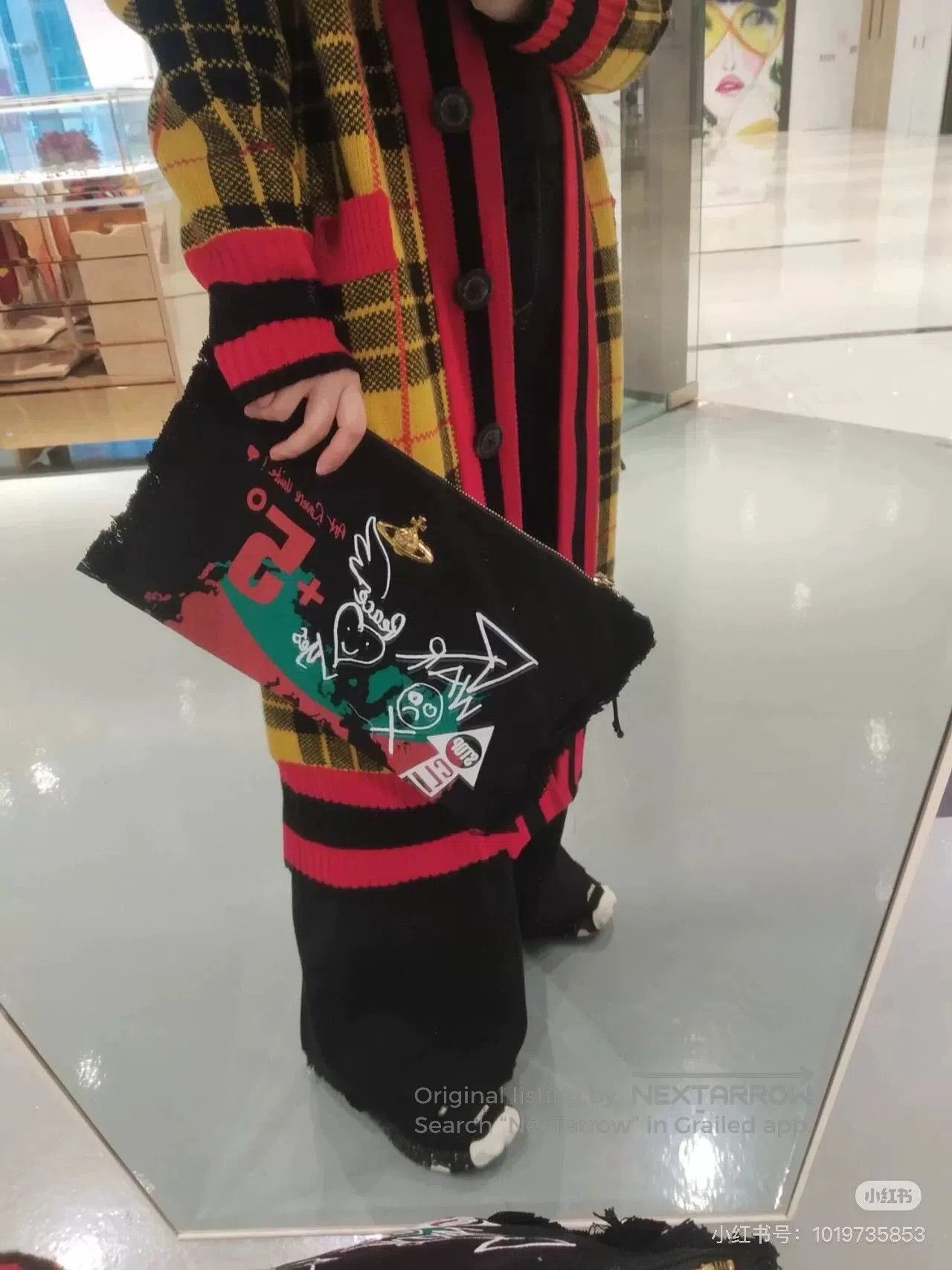 Vivienne Westwood Vivienne Westwood Africa Canvas Clutch. Size ONE SIZE - 4 Thumbnail