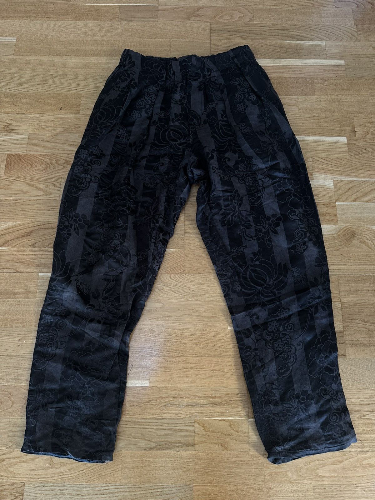 Haider Ackermann Brown Floral Elastic Waist Pants Size US 32 / EU 48 - 8 Thumbnail