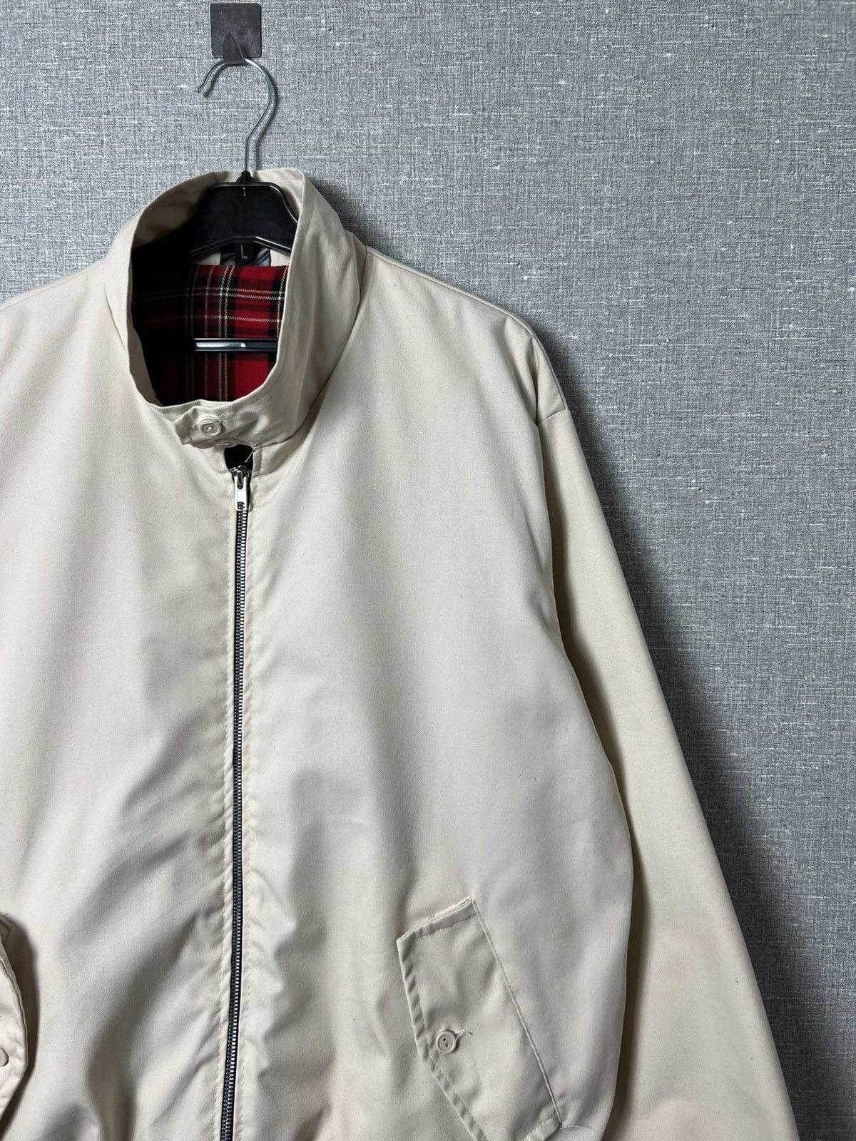 New England Outerwear Vintage England Plaid Lined Collared Bomber Jacket in Beige Size US L / EU 52-54 / 3 - 9 Thumbnail