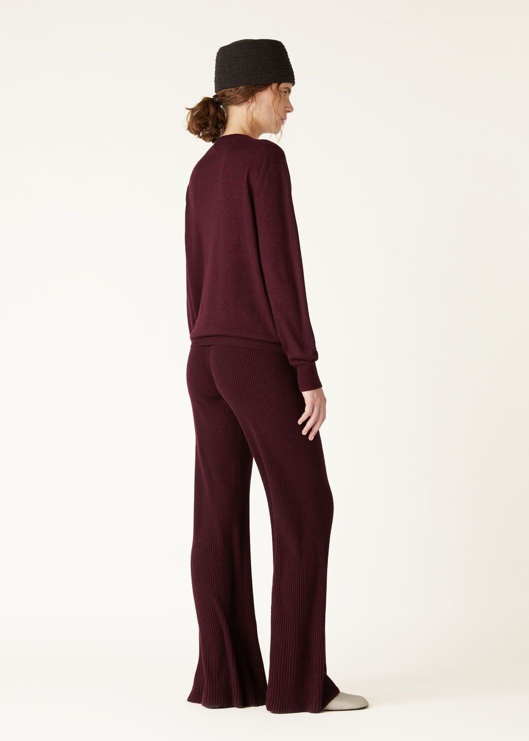 Loro Piana o1w1db10825 FAO5749 Camino Crewneck Sweater in Burgundy Size XS / US 0-2 / IT 36-38 - 5 Thumbnail