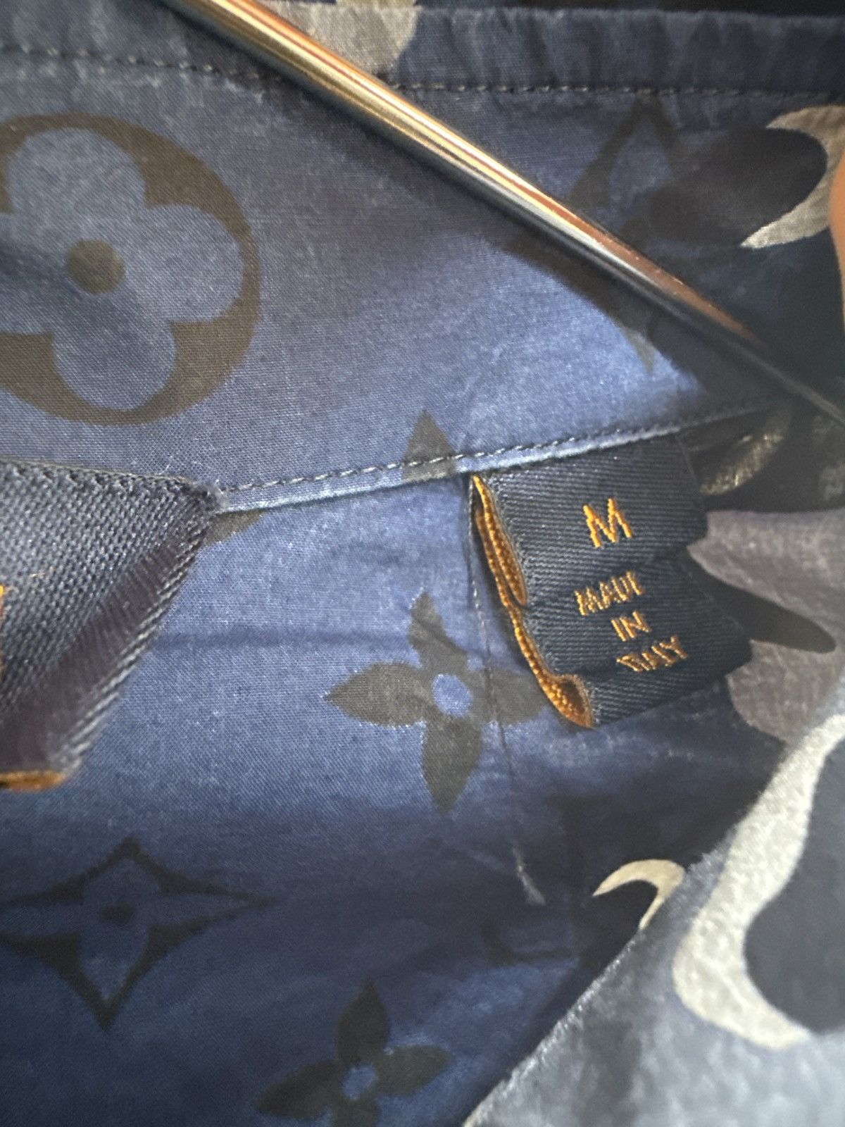 Louis Vuitton Louis Vuitton Blue Monogram Button Up Size US M / EU 48-50 / 2 - 9 Thumbnail