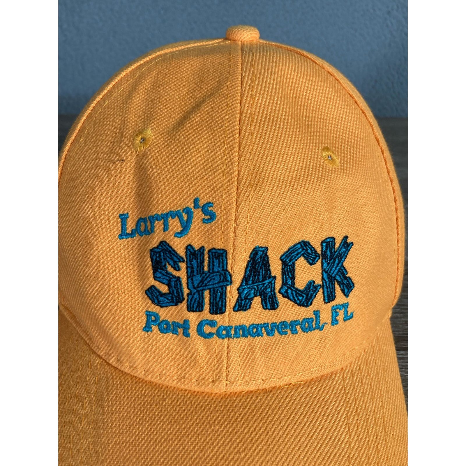 Vintage Larry's Shack Port Canaveral Orange Embroidered Hat Size ONE SIZE - 2 Thumbnail
