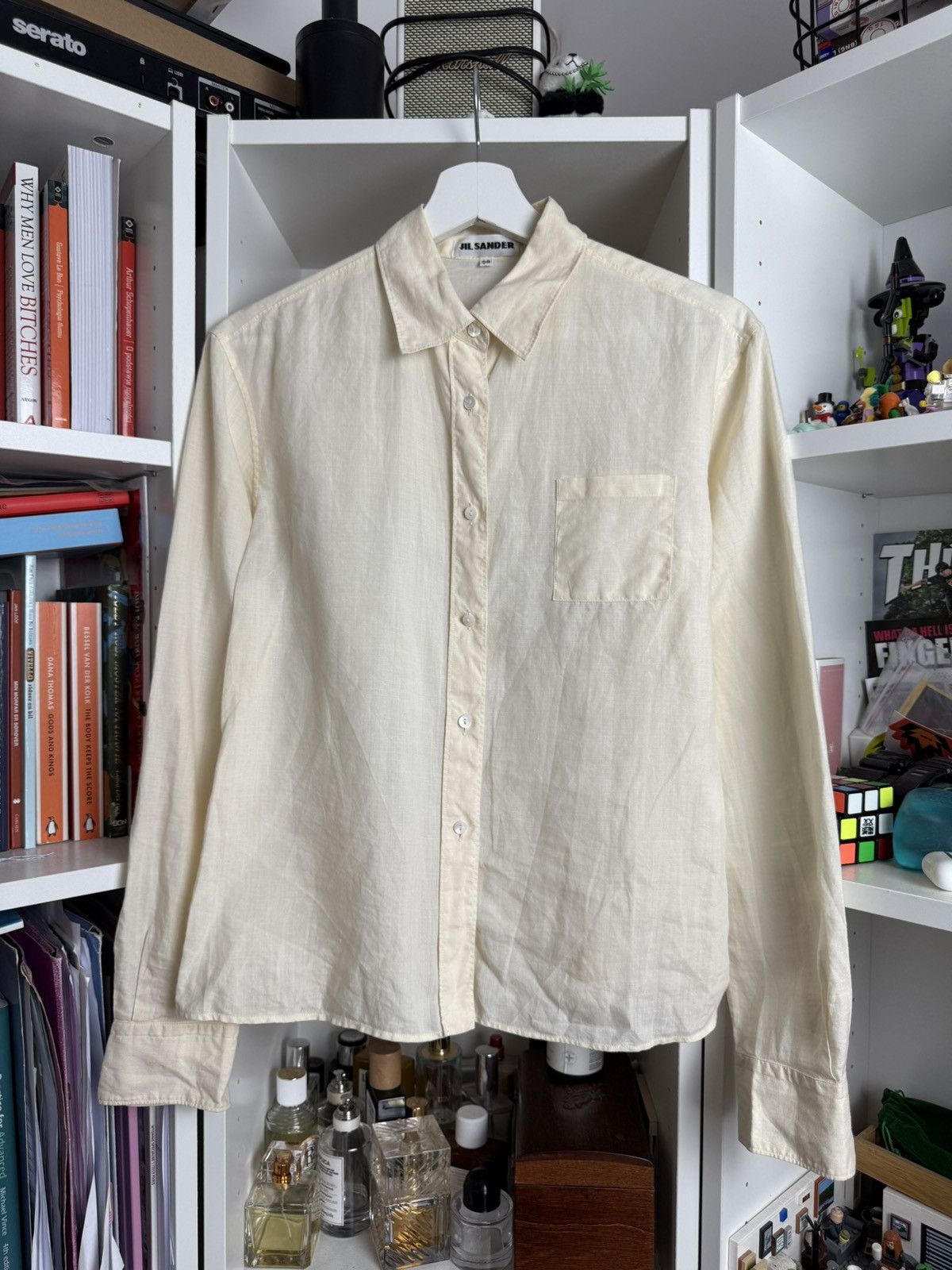Designer × Jil Sander × Vintage Vintage y2k Jil Sander cream longsleeve shirt M designer 00s Size M / US 6-8 / IT 42-44 - 1 Thumbnail