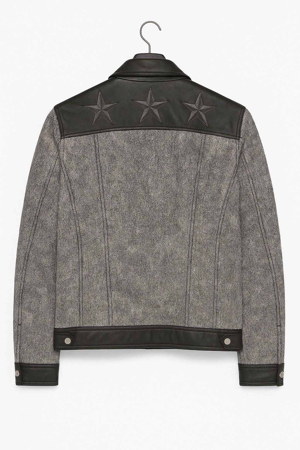 Boycott Boycott Japan Star Panel Biker Denim Jacket Leather Trim Size US S / EU 44-46 / 1 - 2 Thumbnail