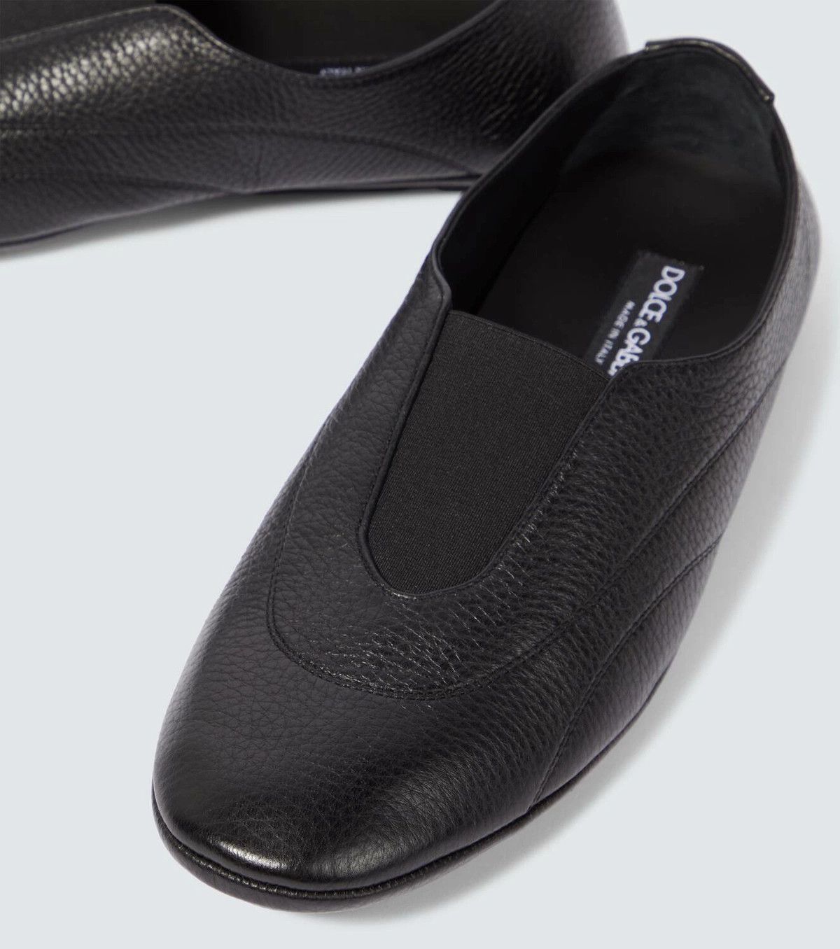 Dolce & Gabbana o1s22i1n0924 Leather Slipper Loafers in Black Size US 9 / EU 42 - 3 Thumbnail