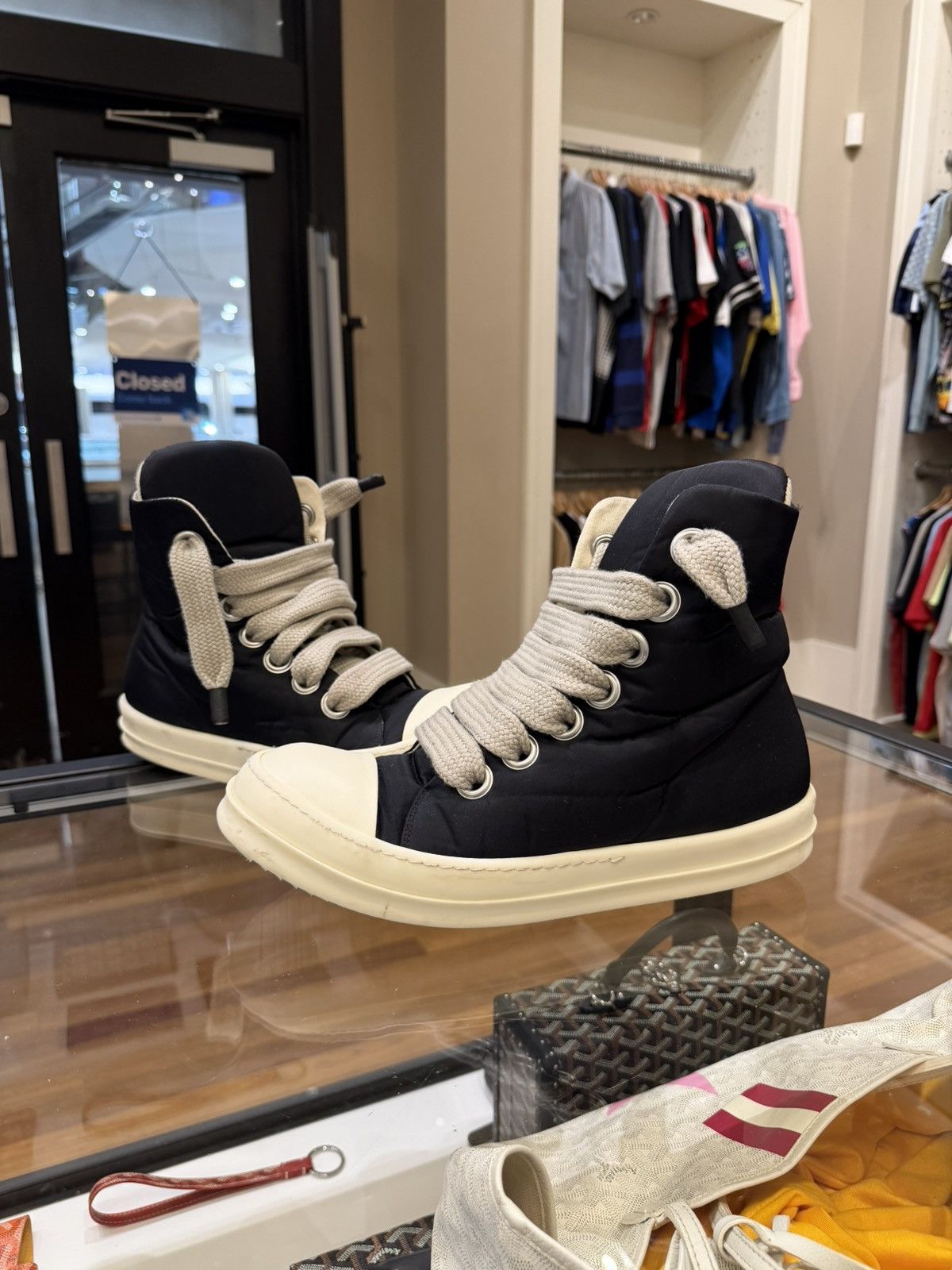 Rick Owens Drkshdw Jumbo Lace Puffer Ramones