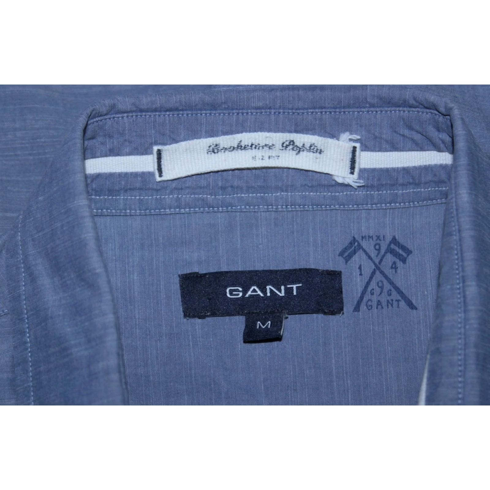Gant GANT Shirt Mens Blue M E-Z Fit Casual Long Sleeve Collared Cotton Regular Size M Blue Mens Size US M / EU 48-50 / 2 - 6 Thumbnail