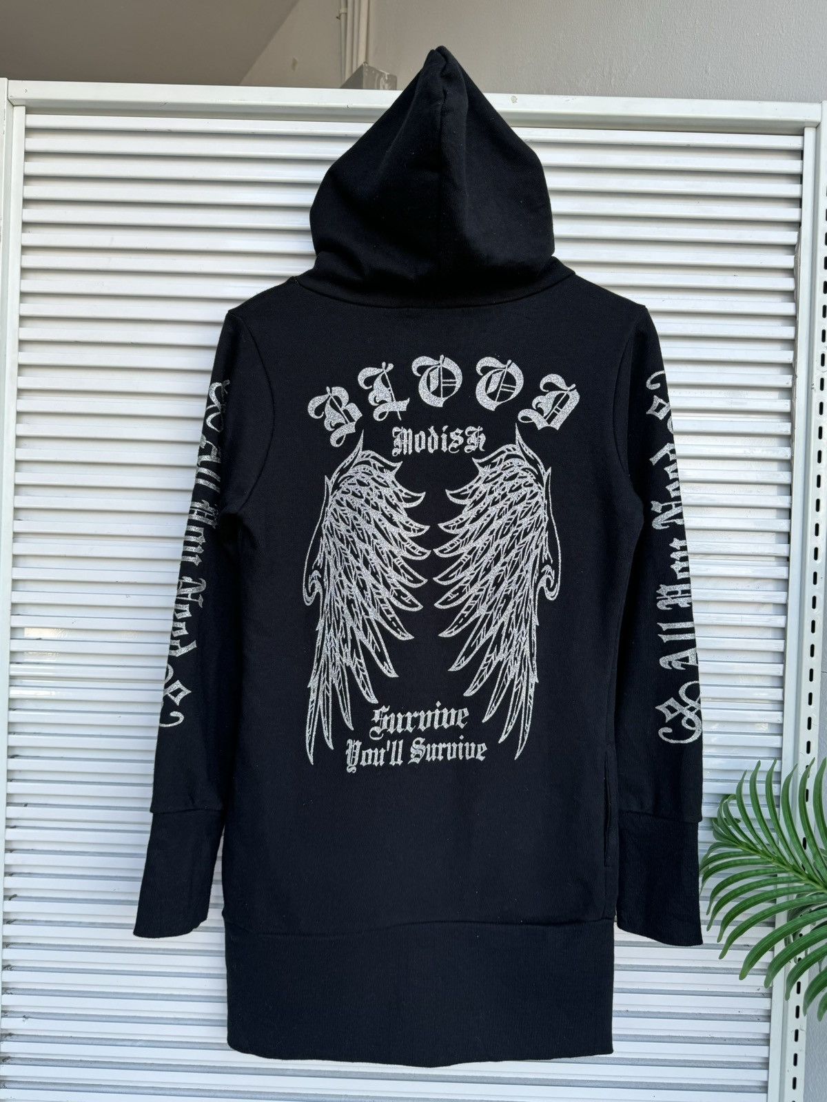 Japanese Brand Punk Blue Strive Wing Skulls Poem Riot Hoodies Size US L / EU 52-54 / 3 - 1 Thumbnail