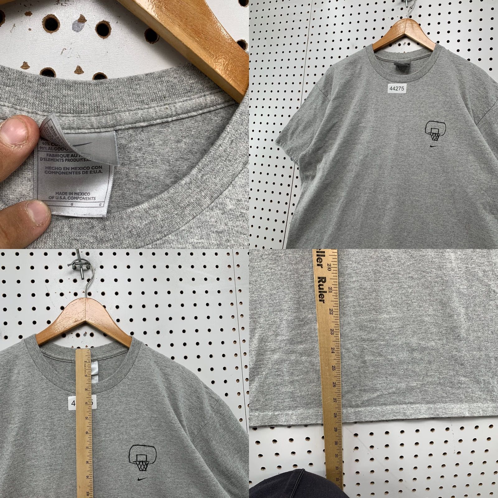 Nike Nike T Shirt Mens L Gray VTG Y2K Driveway Basketball Legends Hooper Swoosh Size US L / EU 52-54 / 3 - 8 Thumbnail
