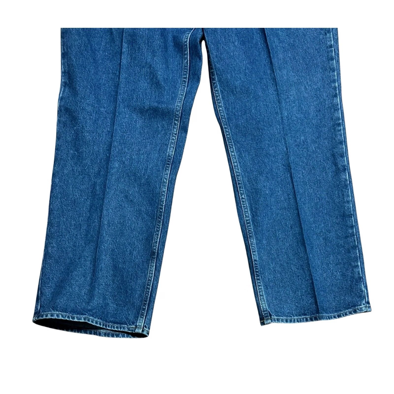 Tommy Hilfiger VINTAGE Tommy Hilfiger Jeans Mens 42 Dark Wash Relaxed Flag 90s Grunge Hip Hop Punk Rock 5-Pocket Denim Blue Jeans Mens Size US 42 / EU 58 - 5 Thumbnail