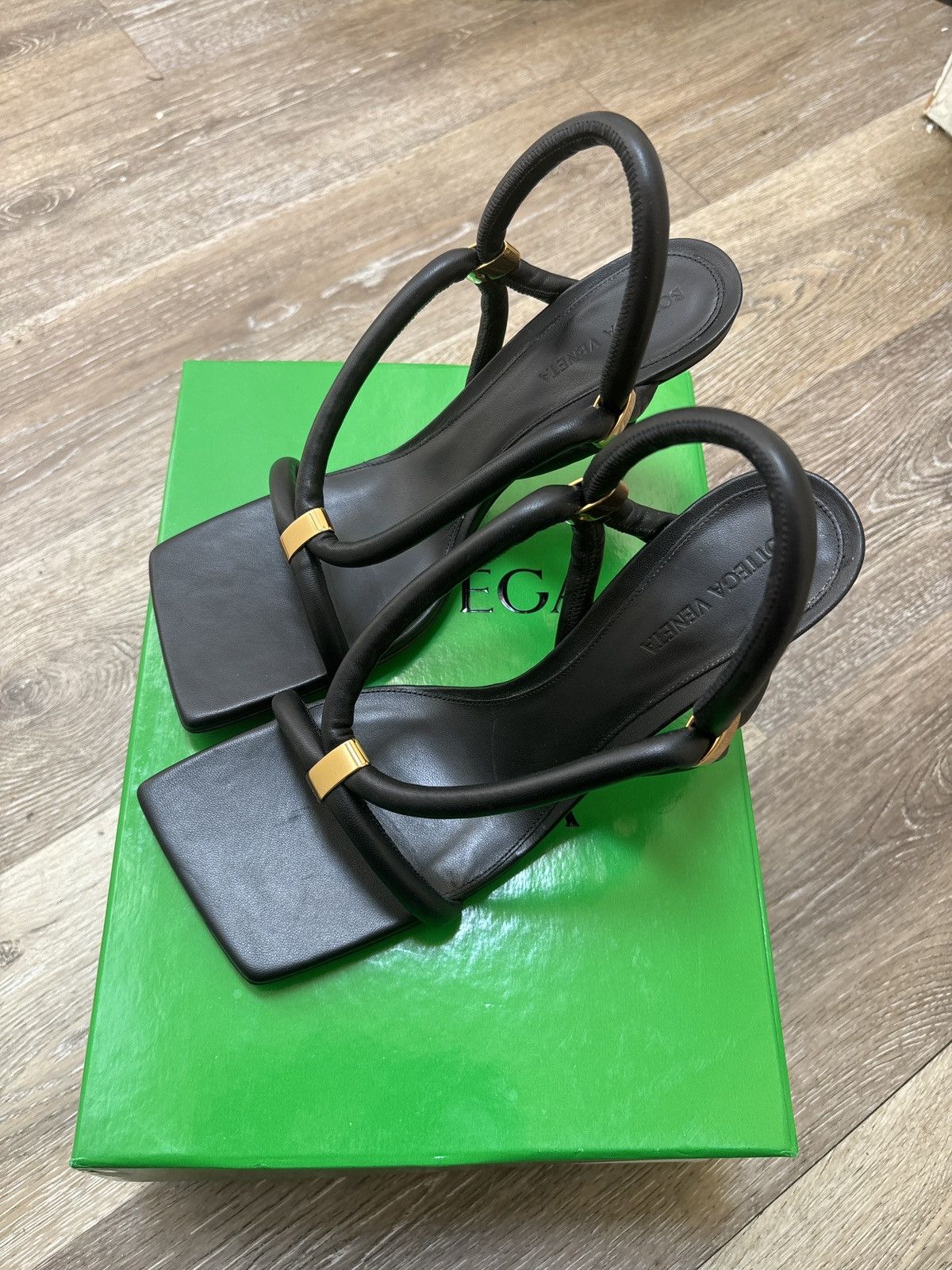 Bottega Veneta Bottega Veneta Stretch Sandal- Nappa Opaque Black Size US 9 / IT 39 - 1 Thumbnail