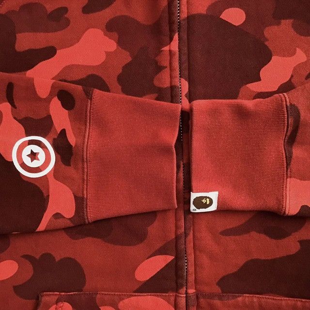 Bape BAPE Red camo Shark full zip hoodie a bathing ape Size US M / EU 48-50 / 2 - 6 Thumbnail