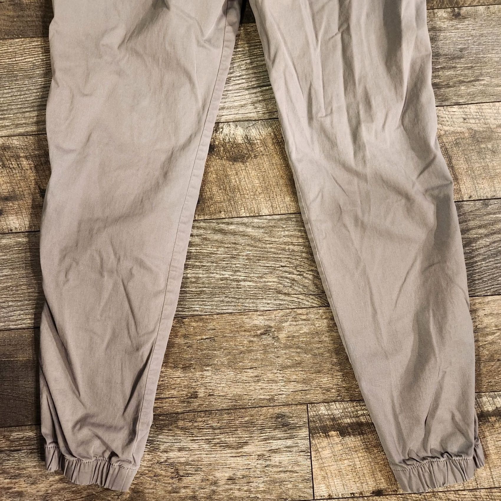 Vintage Bear Bottom Jogger Pants Mens Medium Tall Gray Chino Elastic Waist Casual Slim? Notch: Regular Fit Size US 32 / EU 48 - 7 Thumbnail