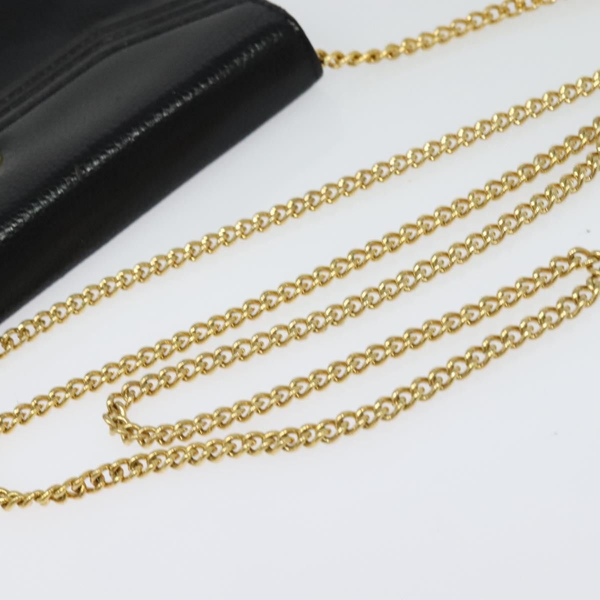Dior DIOR Chain Shoulder Bag Leather Black Gold Size ONE SIZE - 7 Thumbnail