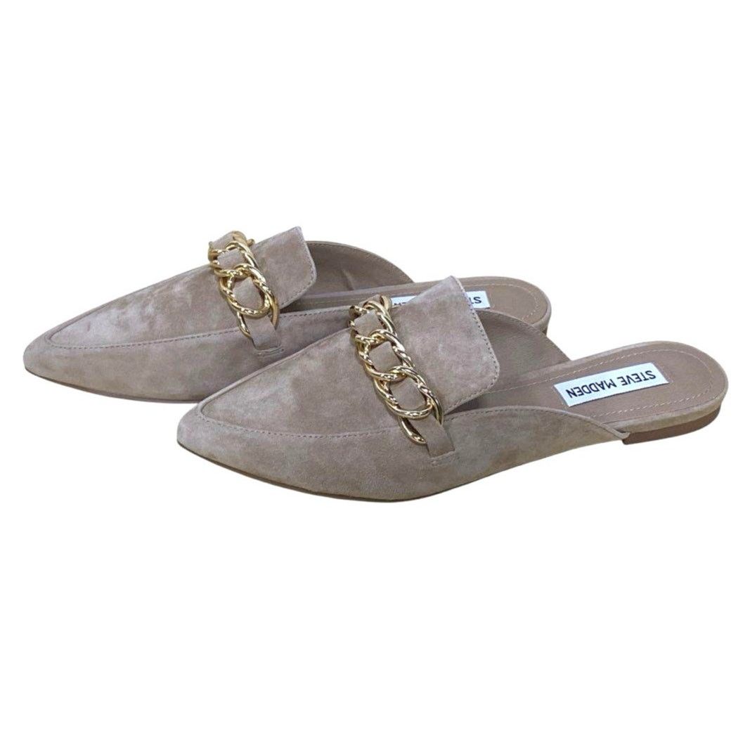Steve Madden Steve Madden Faine Suede Chain Detail Mules Flats 7.5M Size US 7.5 / IT 37.5 - 7 Thumbnail