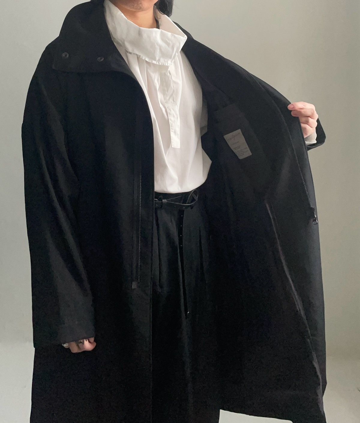 Yohji Yamamoto Yohi Yamamoto Pour Homme F/W16 Highneck coat Size US M / EU 48-50 / 2 - 3 Thumbnail