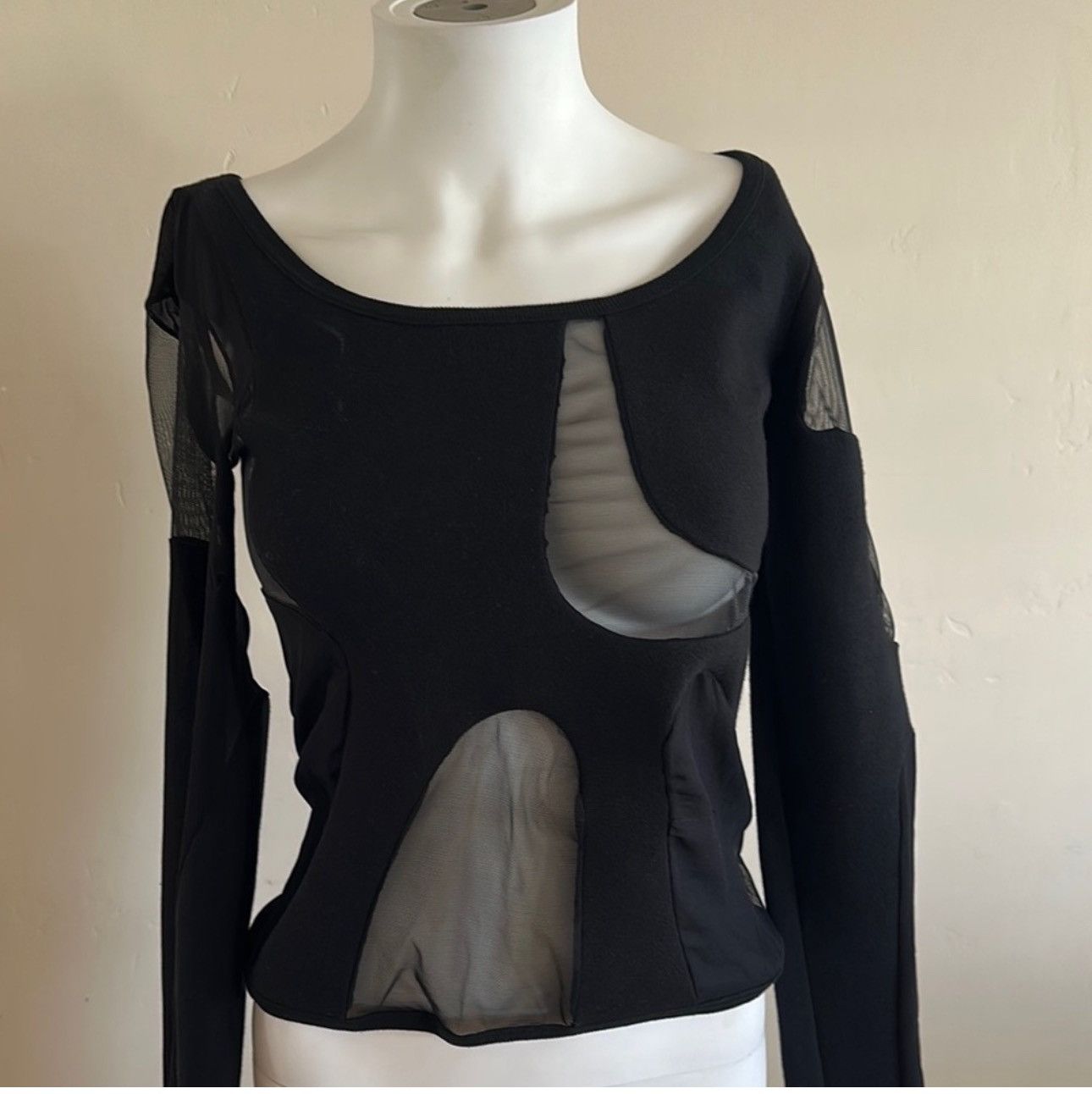Alexander McQueen Archive Alexander McQueen Fall 2004 Mesh Panel Top Size M / US 6-8 / IT 42-44 - 2 Thumbnail
