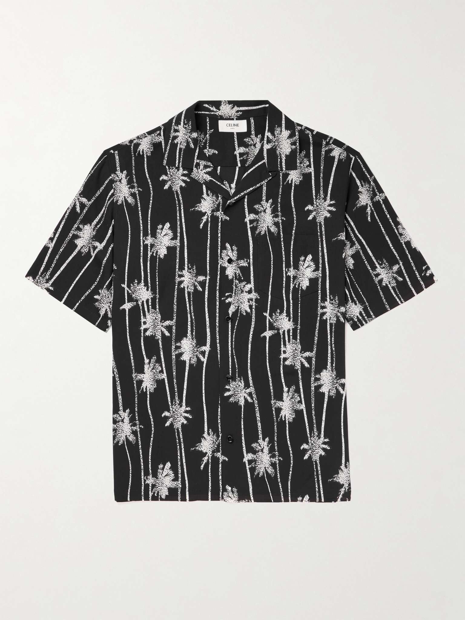 Celine o1y1024 Patterned Shirt in Black/White Size US M / EU 48-50 / 2 - 1 Thumbnail