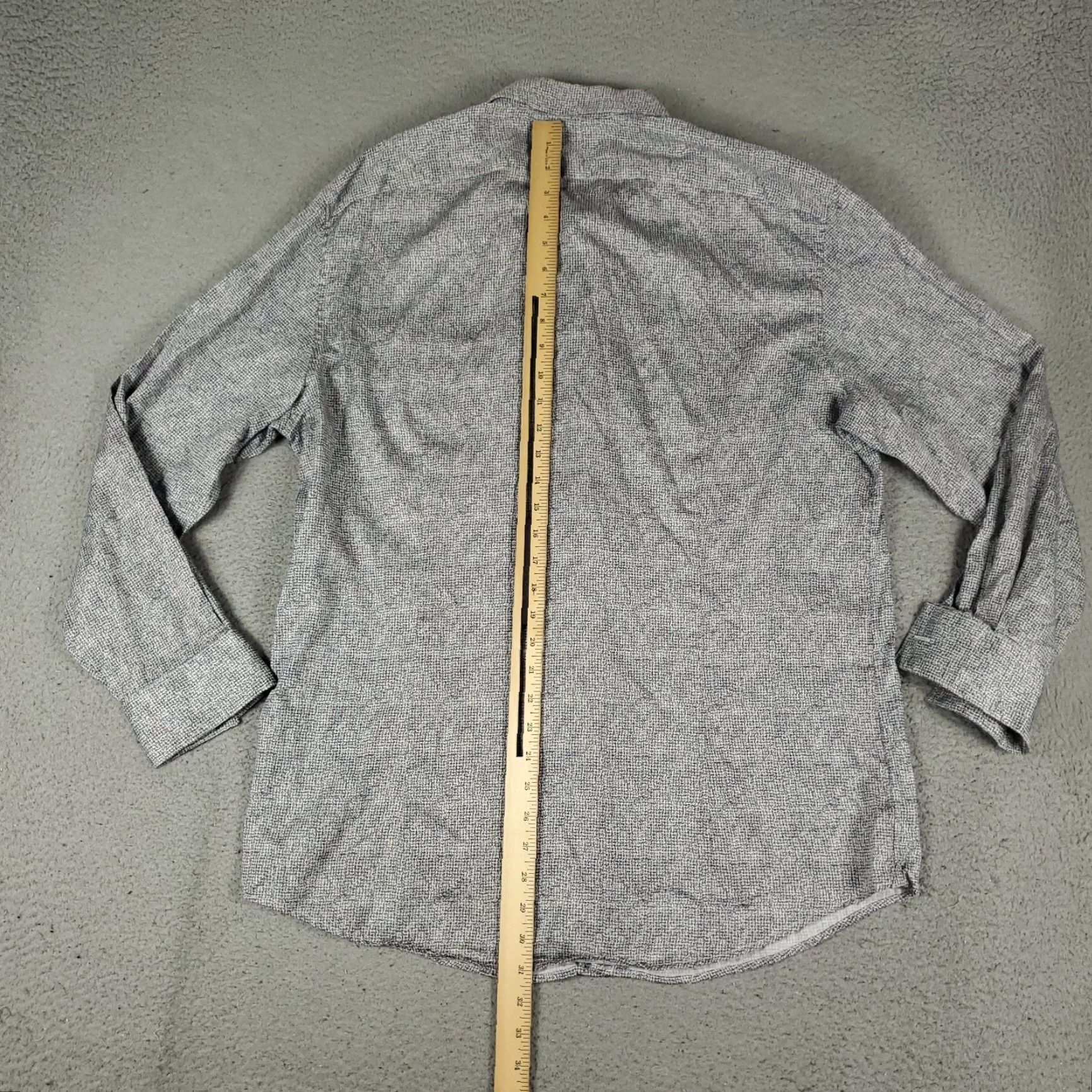 John Varvatos John Varvatos Shirt Mens 2XL Gray Button-Up Long Sleeve Cotton Size US XXL / EU 58 / 5 - 4 Thumbnail