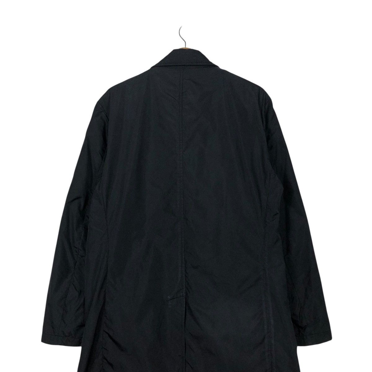 Yohji Yamamoto 📌Vintage Long Jacket Rich Black Ined Homme Basic Size US M / EU 48-50 / 2 - 12 Thumbnail
