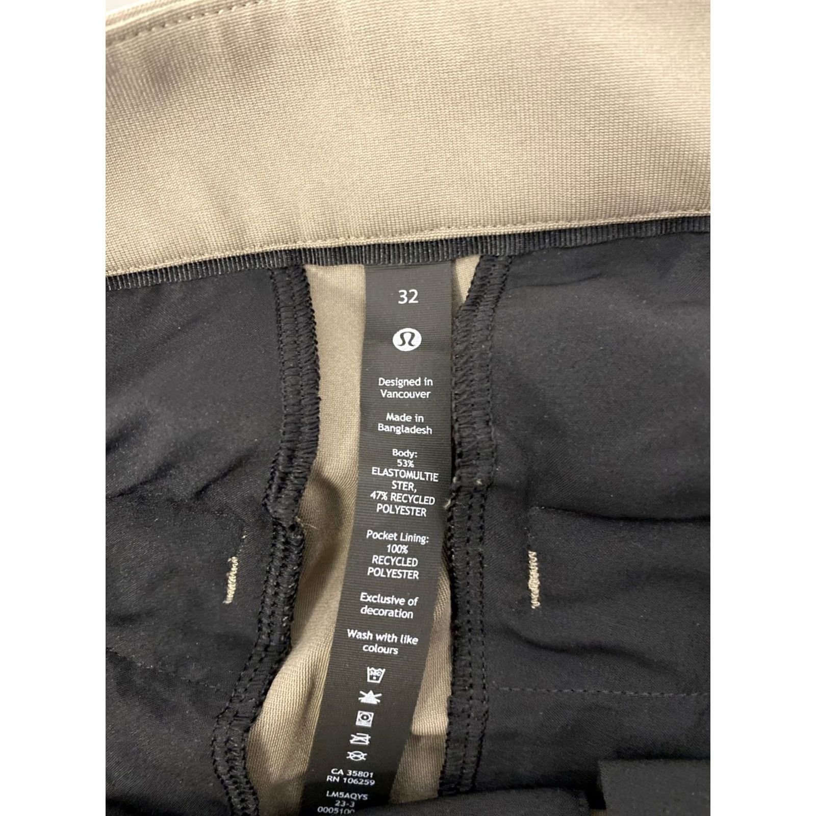 Lululemon Lululemon Pants Men 32 Tan Commission Stretch Chino Flat Front Beige Slim Straight Casual Size US 32 / EU 48 - 7 Thumbnail