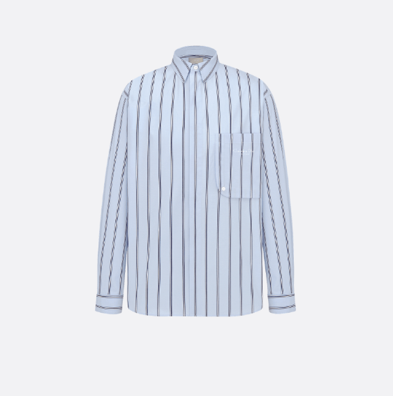 Dior o1w1db10625 Christian Dior Embroidery Shirt in Blue Size US M / EU 48-50 / 2 - 1 Thumbnail