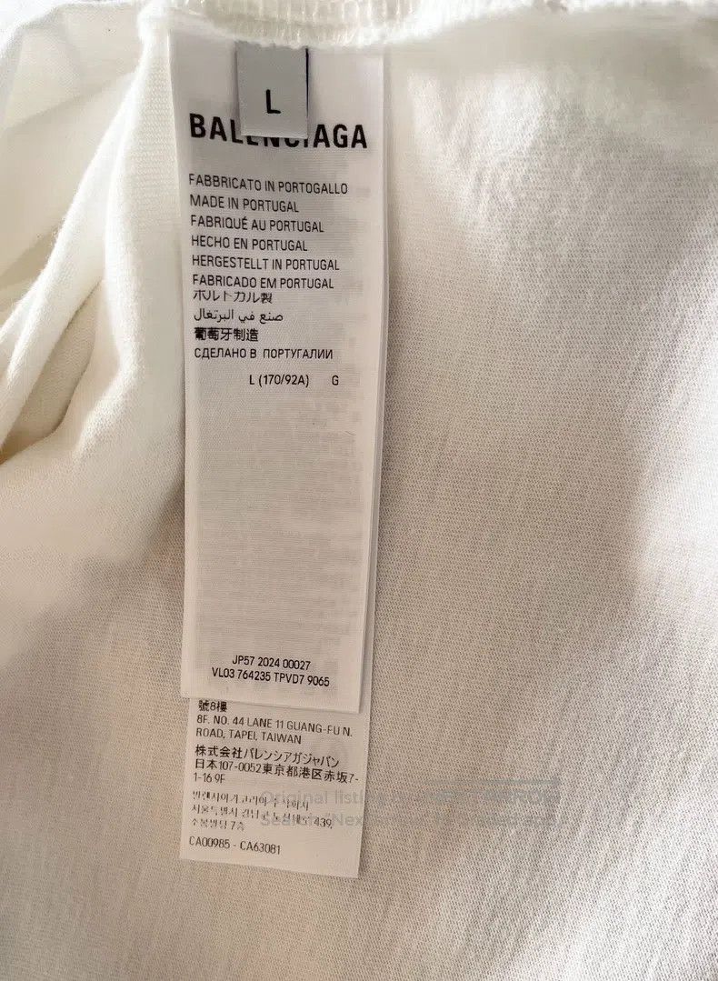 Balenciaga Balenciaga Embroidered Logo White T-Shirt Size US L / EU 52-54 / 3 - 5 Thumbnail