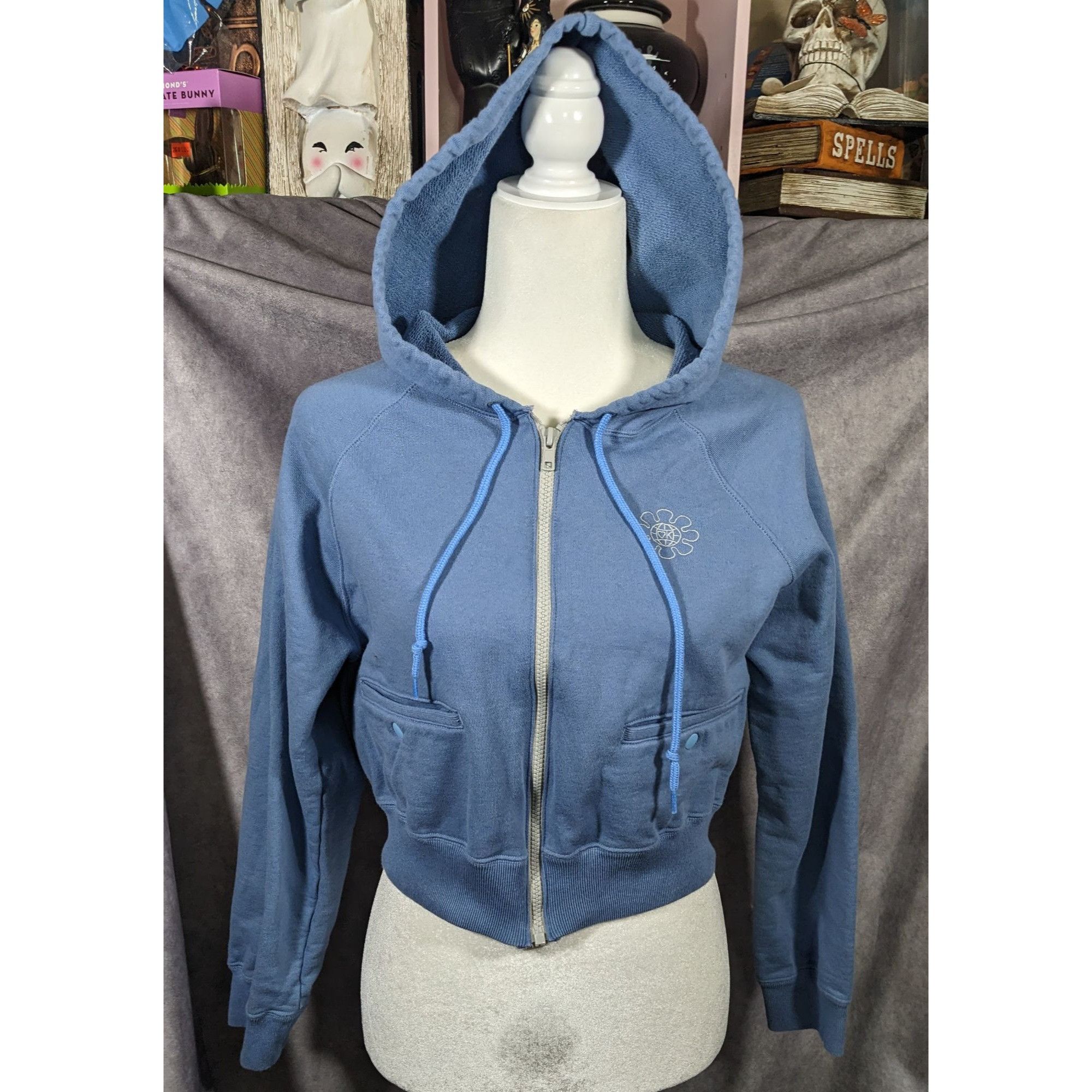 Other OK Kiko Blue Hooded Track Jacket With Pockets Size Medium Size M / US 6-8 / IT 42-44 - 8 Thumbnail