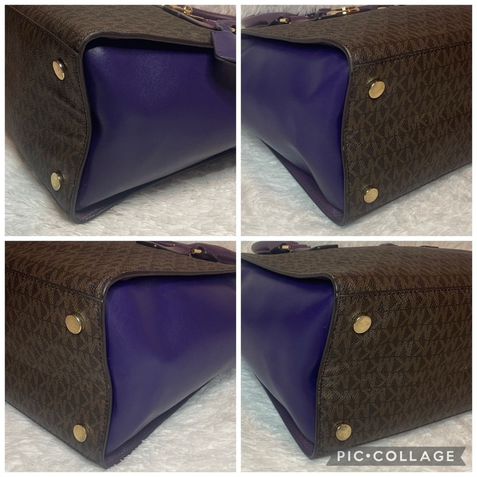 Michael Kors Michael Kors Hamilton Plum Leather Satchel Size ONE SIZE - 10 Thumbnail