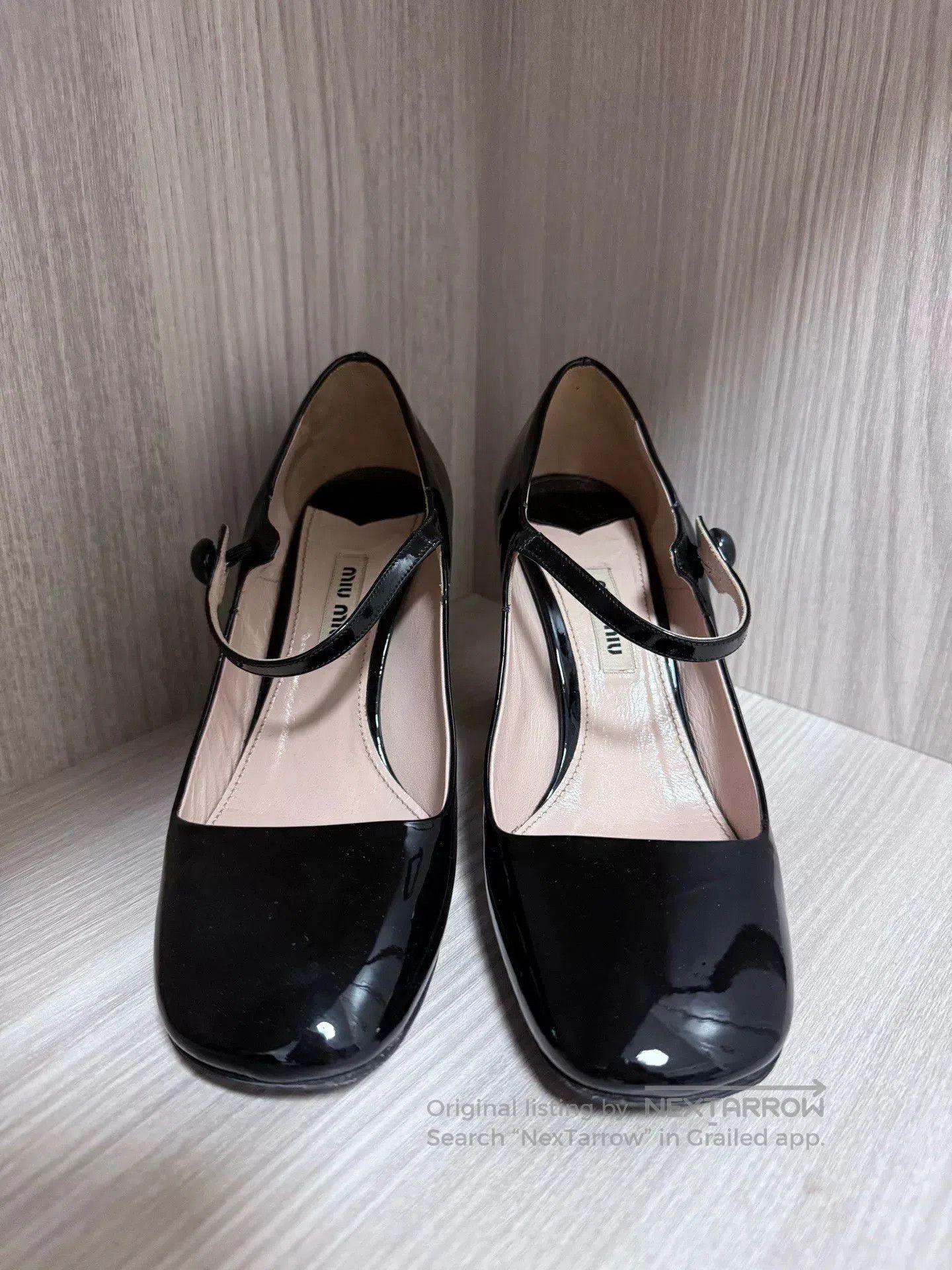Miu Miu MiuMiu Black Patent Rhinestone Mary Jane Heels. Size US 5.5 / IT 35.5 - 7 Thumbnail