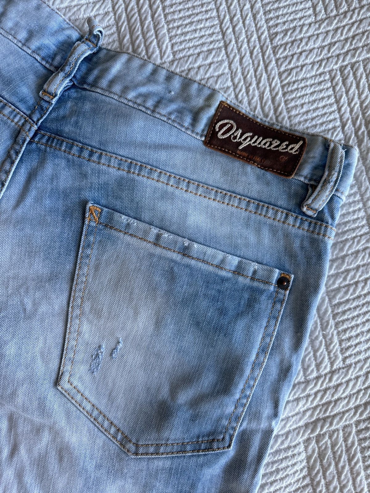 Dsquared2 Dsquared2 low rise 2000s distressed denim light blue 52 Size US 36 / EU 52 - 2 Thumbnail