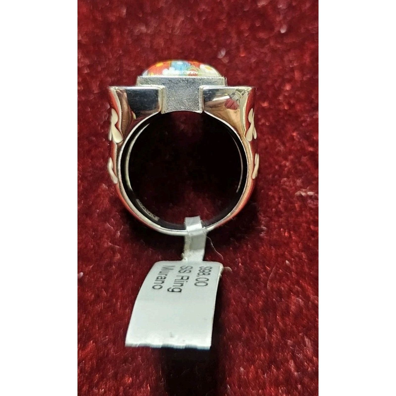 Murano Stainless Steel Murano Enamel Ring Size ONE SIZE - 5 Thumbnail