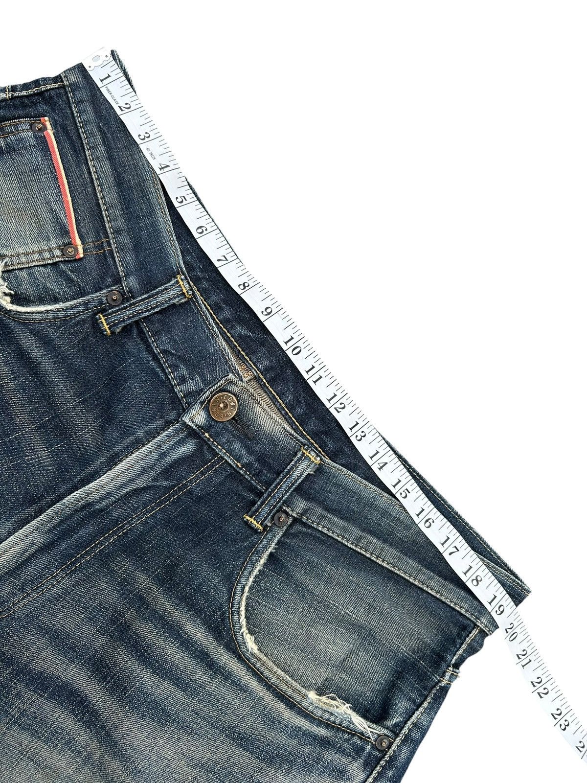 Kapital Vintage Buckle Back Edwin Selvedge Distressed Denim Jeans Size US 39 - 17 Thumbnail