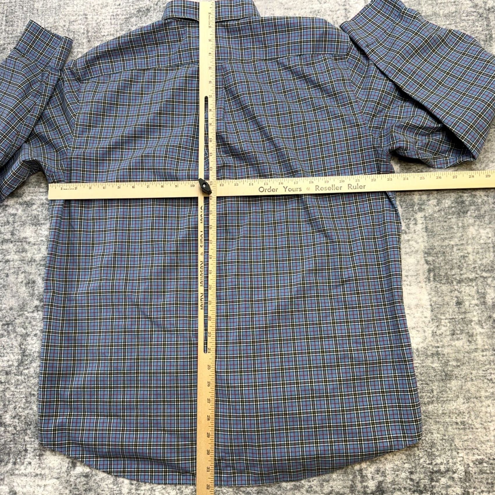 Vintage L.L. Bean Shirt Men Large Blue Tartan Plaid Wrinkle Free Cotton Button Down Office Size US L / EU 52-54 / 3 - 5 Thumbnail