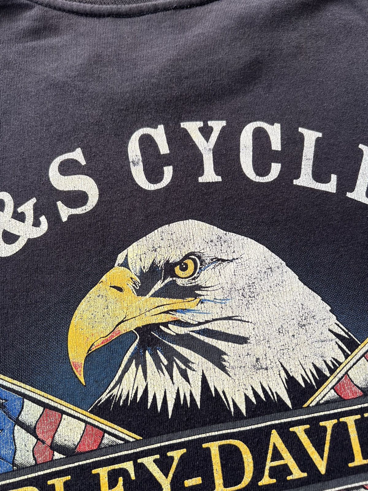 Harley Davidson Vintage 90s Harley Davidson Flame Fire Eagle Long Sleeve Size US M / EU 48-50 / 2 - 20 Thumbnail