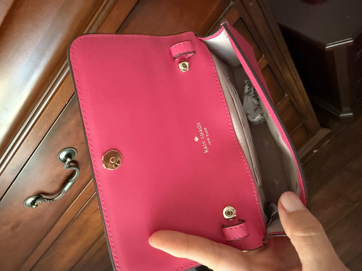 Kate Spade Kate Spade Brynn Small Flap Crossbody Bag Clutch, Pink Ruby Size ONE SIZE - 3 Thumbnail