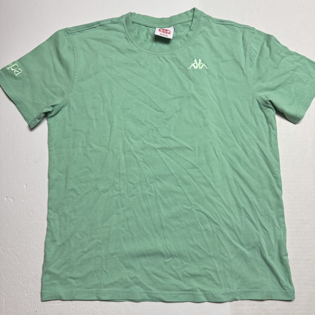 Kappa Kappa TAYLORYX Maglietta T-Shirt In Green. Embroidered logo. Size US M / EU 48-50 / 2 - 1 Thumbnail
