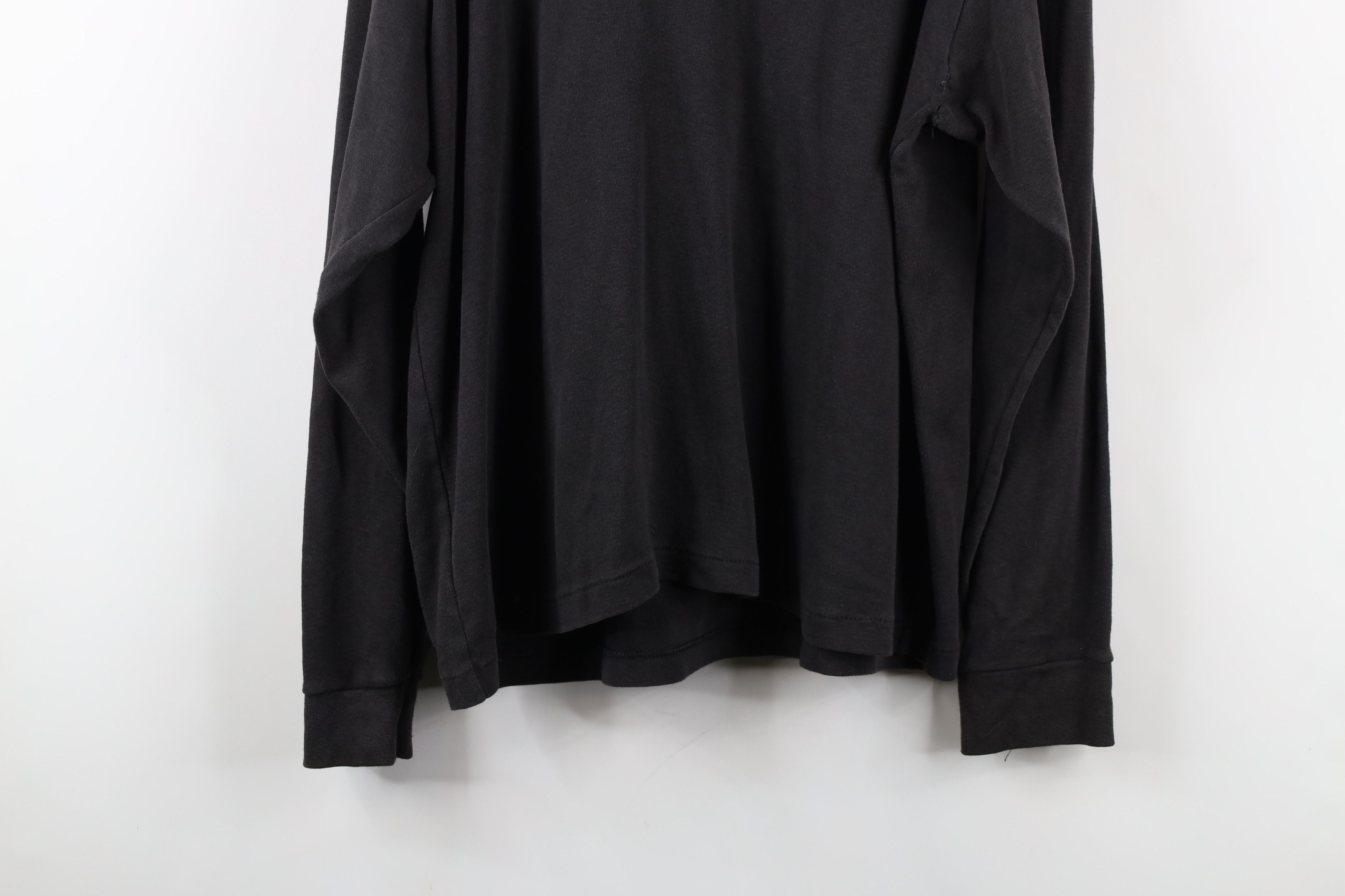 Vintage Vintage 90s Streetwear Blank Turtleneck T-Shirt Black USA Size US XL / EU 56 / 4 - 14 Thumbnail