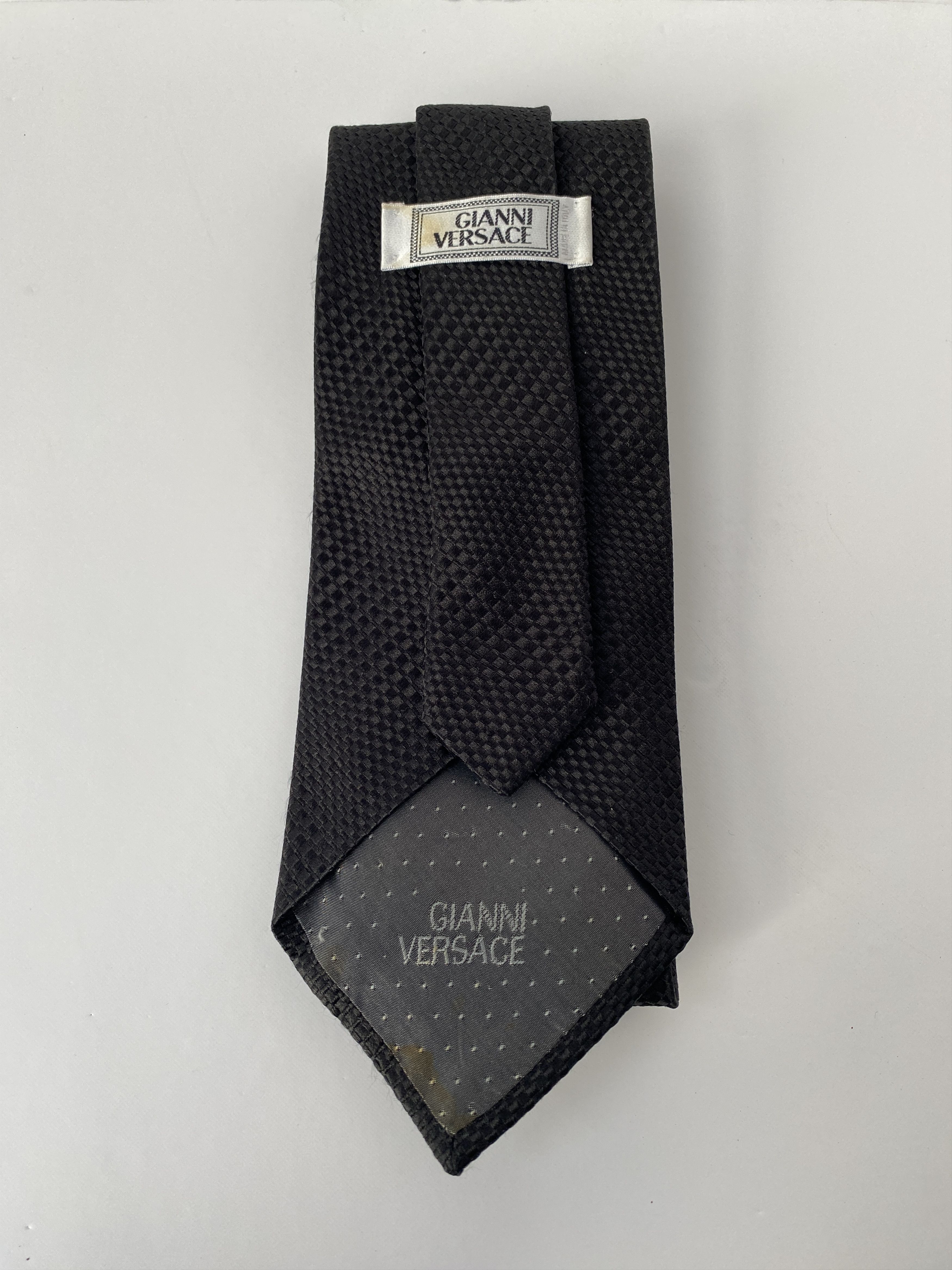 Versace Gianni Versace Black Silk Tie Size ONE SIZE - 6 Thumbnail